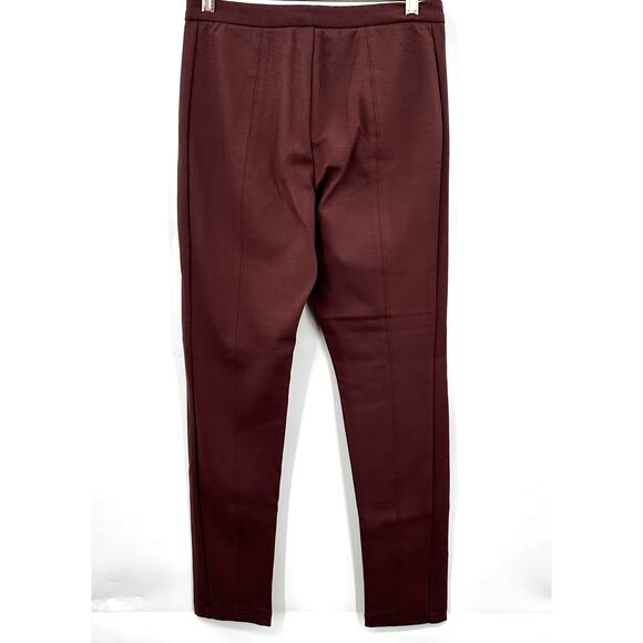 IMAN Global Chic Power Ponte Ankle Pant w/ Illusion Seaming BROWN Womens Size 4 - Picture 3 of 10